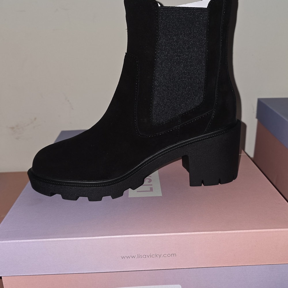 Lisa Vicky Black Ankle Boots for Women